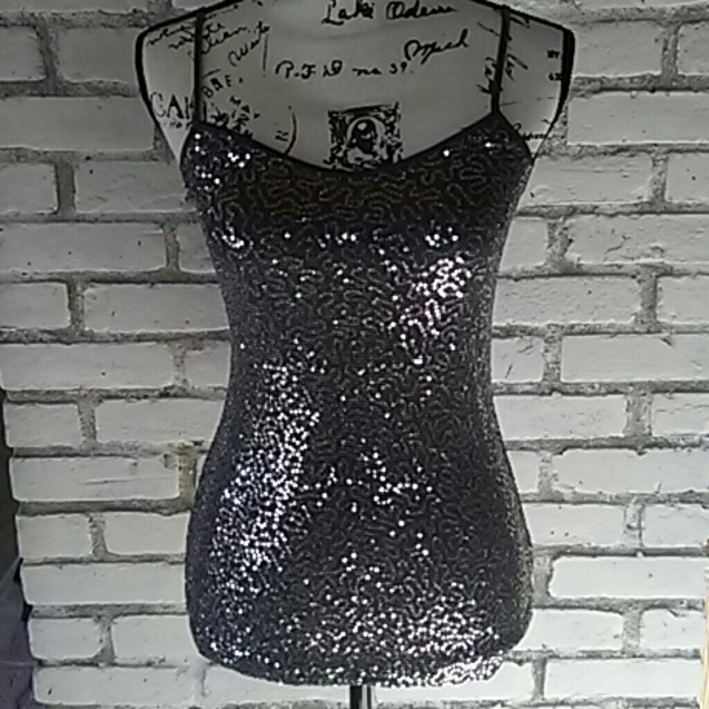 Express sequin tank top